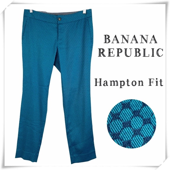 Banana Republic Hampton Fit Jacquard Crop Pants - Picture 1 of 8